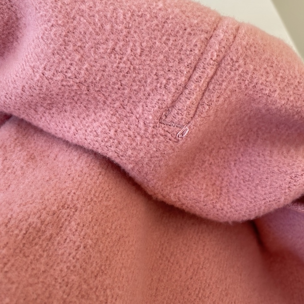 H&M hoodie size S pink fleece lined kangaroo pocket cotton blend soft basic - Picture 5 of 5